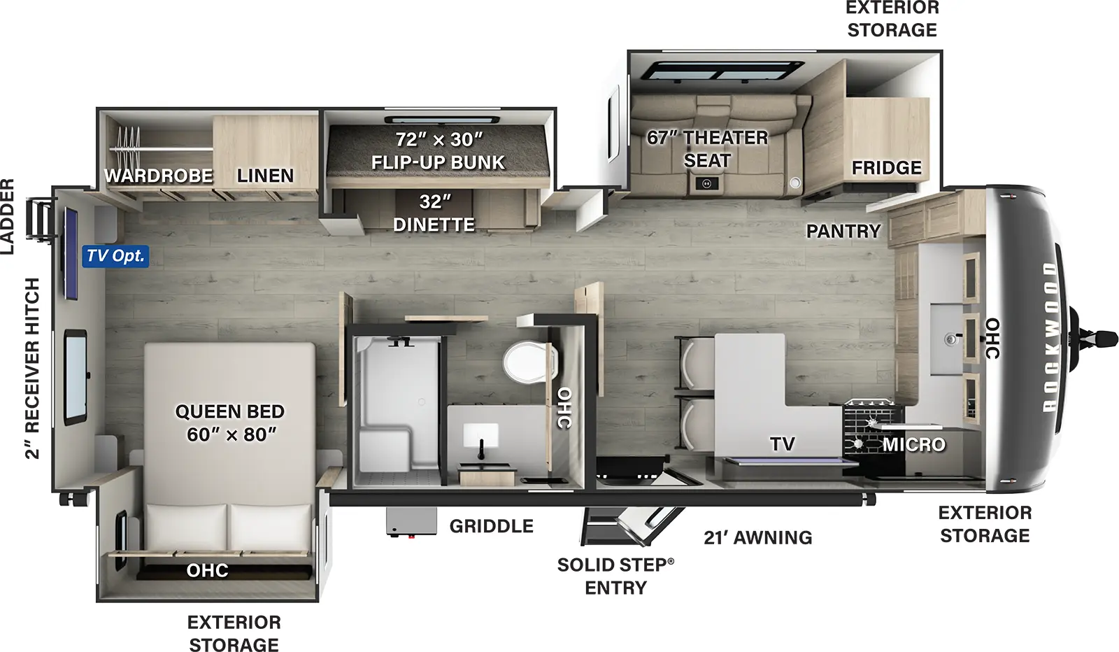 Rockwood Signature Travel Trailers 8264BHS Floorplan